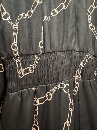 Vestido Zara negro cadena XS/34