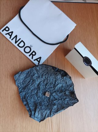 Abalorio Pandora Corazón Dorado y Plateado
