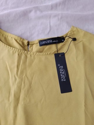 Blusa ZARA Talla Única Amarilla