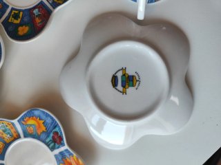 Juego 6 Tazas Café Porcelana Diseño Flores.