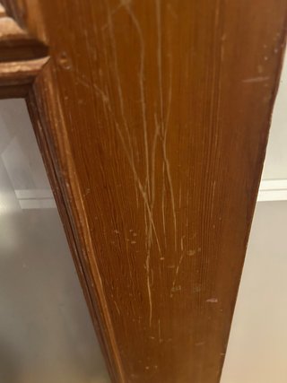Puerta madera cristal biselado