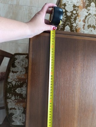 Mesa antigua madera con 6 sillas tapizadas