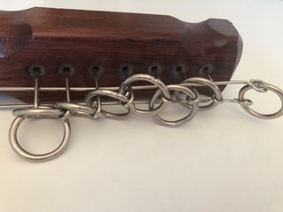 Juego de ingenio artesanal 7 anillas