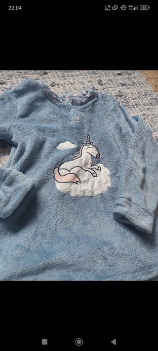 Pijama unicornio azul y rosa