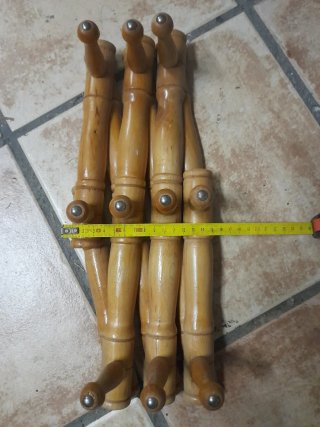 Perchero extensible madera antiguo