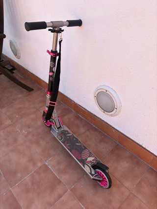 Patinete Oxelo plegable rosa