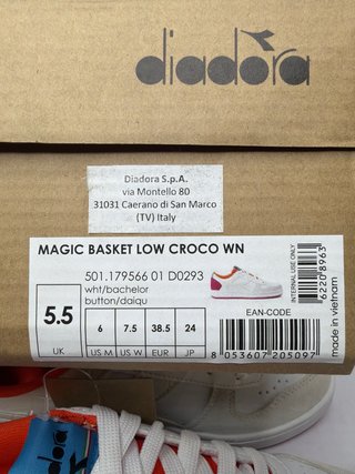 Diadora Magic Basket Low Sneakers Bianche Rosa