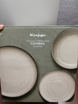 Vajilla Porcelana El Corte Inglés Coimbra 12 pzs