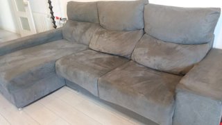 Sofá Chaiselong Gris Tela