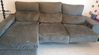 Sofá Chaiselong Gris Tela