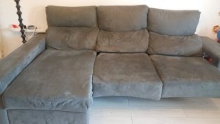 Sofá Chaiselong Gris Tela