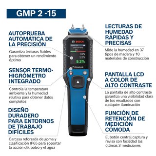 Medidor Humedad Bosch Pro GMP 2-15