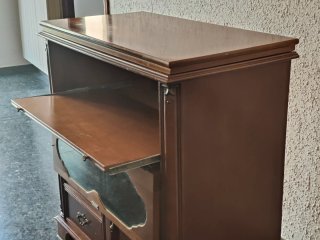Mueble TV madera con cristal