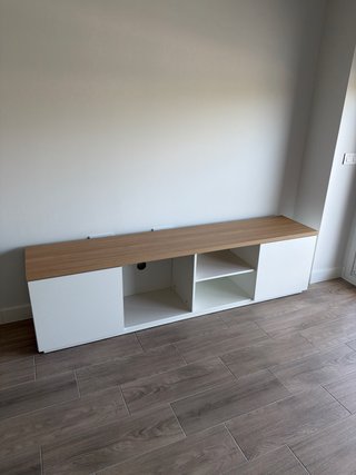 Mueble TV Kenay Home Madera y Blanco