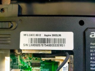 Lote piezas portatile Acer aspire 3003LMi