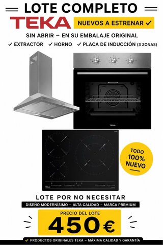Lote TEKA: Extractor, Horno y Placa Inducción