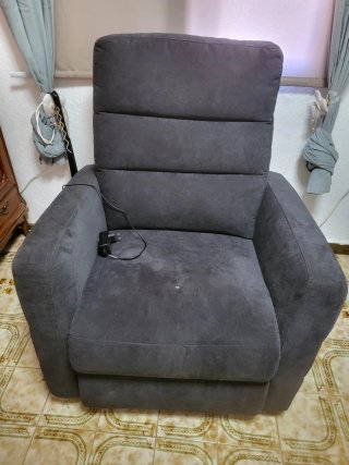 Sillón reclinable individual de tela