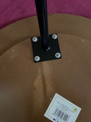 Tavolino rotondo MioKasa legno e tessuto