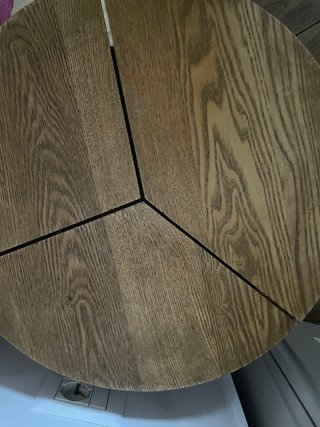 Tavolino rotondo MioKasa legno e tessuto