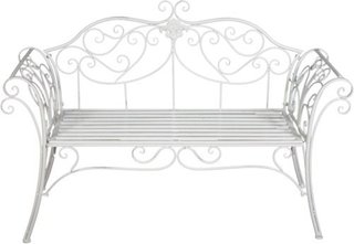 Divanetto panchina Liberty in ferro finitura bianc