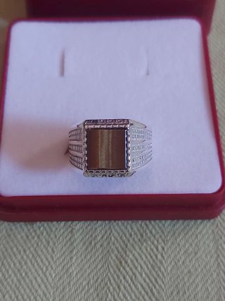 Anillo plata925m y Ojo de Tigre