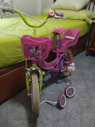 Bicicleta infantil Minnie Mouse rosa