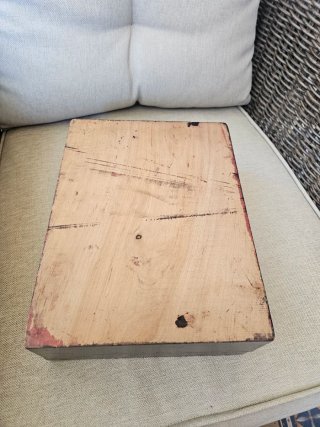 Caja joyero antigua de madera con espejo – Vintage