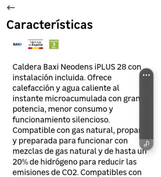 Caldera de condensación Baxi Blanca