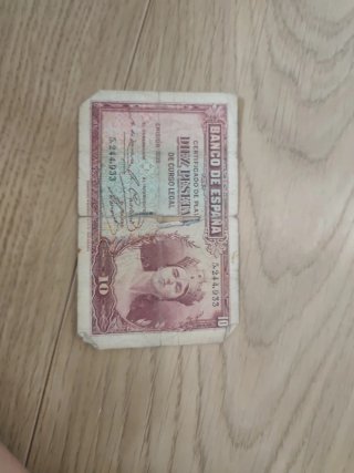 Lote de monedas y billetes españoles