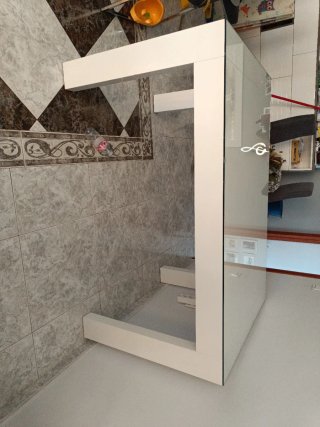 Mesa de salón Aparicio cristal y madera