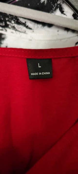Blusa Verano Roja Escote V