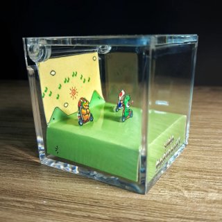Diorama Super Mario Kart - Bowser, Yoshi, Toad