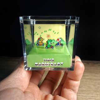 Diorama Super Mario Kart - Bowser, Yoshi, Toad