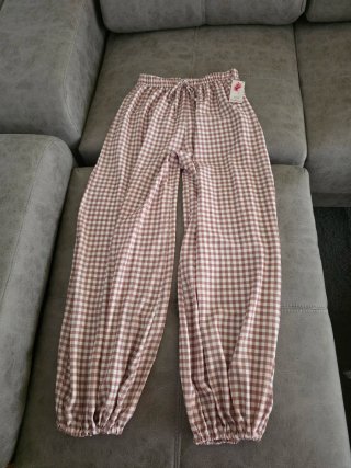 Pantalones cuadros vichy marrones