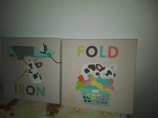 Cuadros Decorativos Lavandería Perro Bulldog Franc