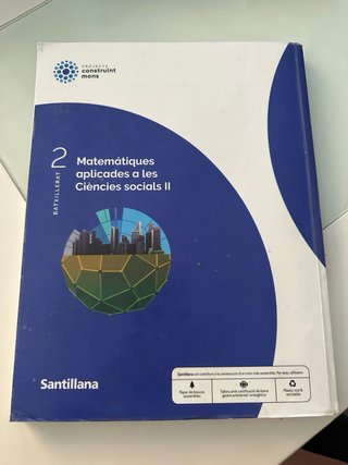Matemáticas aplicades a les ciencias sociales ll