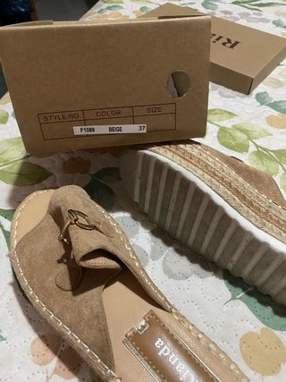 Sandalias Rianda Plataforma Marrón Talla 37