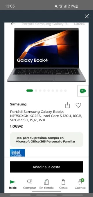 Samsung Galaxy Book4 i5-120U 16GB 512GB SSD