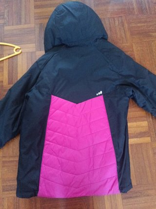 Abrigo de nieve Quechua negro y rosa
