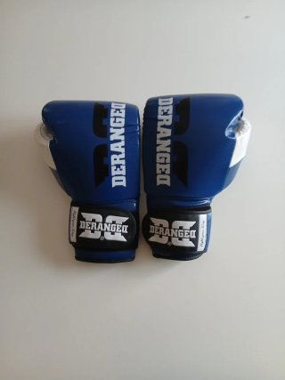 Pack Guantes Boxeo, Espinilleras y Vendas Azul