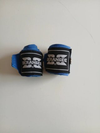 Pack Guantes Boxeo, Espinilleras y Vendas Azul