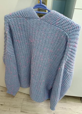 Chaqueta de punto Primark azul y rosa Talla xl