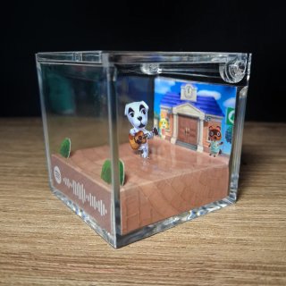 Diorama Animal Crossing K.K. con Spotify Code