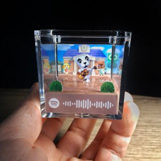 Diorama Animal Crossing K.K. con Spotify Code