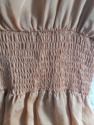 Vestido Gasa Vintage Amarillo