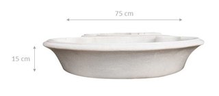 Lavandino in marmo bianco L75xP54xH15 cm · per il