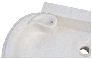 Lavandino in marmo bianco L75xP54xH15 cm · per il