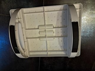 Reposapiés de oficina gris y blanco