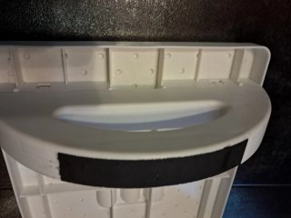 Reposapiés de oficina gris y blanco