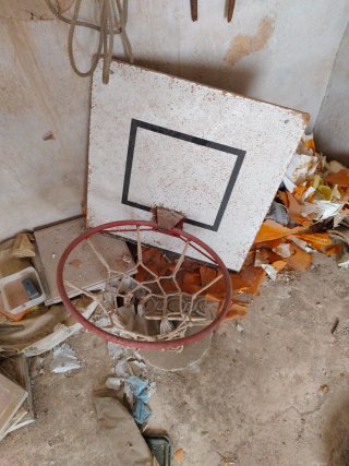 Canasta de baloncesto con tablero